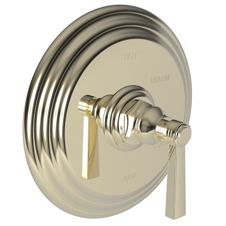 Newport Brass Shower Trim Plate W/ Handle. Less Showerhead, Arm And Flange, Gold 4-914BP-24A